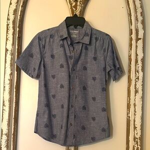 Worn Once! Boys Tommy Bahama Blue Short Sleeve Shirt Size 10/12
